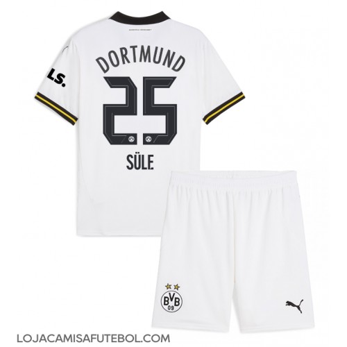 Camisa de Futebol Borussia Dortmund Niklas Sule #25 Equipamento Alternativo Infantil 2024-25 Manga Curta (+ Calças curtas)